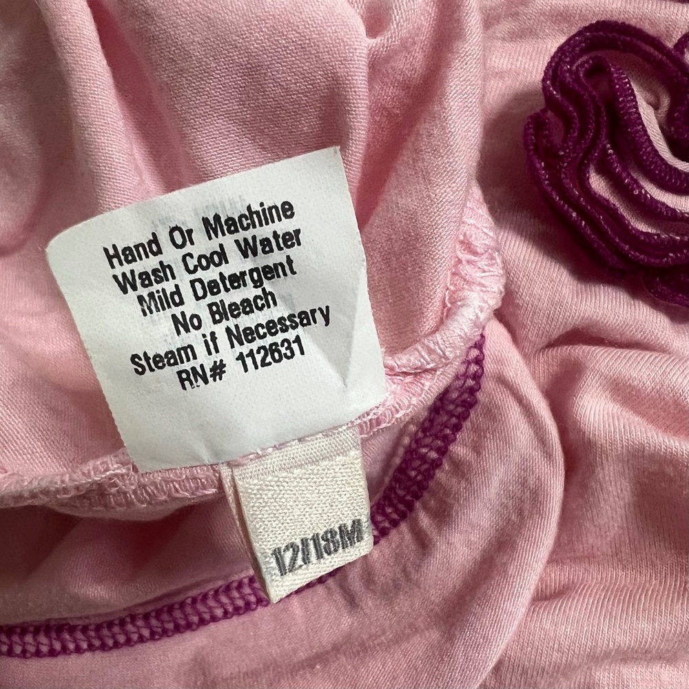 Like New {Luna Luna} Open-Back Pink Swing Top Rosette Bloomers Set | Baby 12-18 - Picture 13 of 15